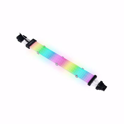 Fotografija izdelka Kabel Lian Li Strimer Plus V2 12VHPWR, 16 v 16-Pin, 8 LED, 320mm, RGB, za grafično kartico