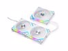 Fotografija izdelka Ventilator za ohišje Lian Li UNI FAN SL120 V2 RGB PWM 120mm, 3 Pack + kontroler, bel