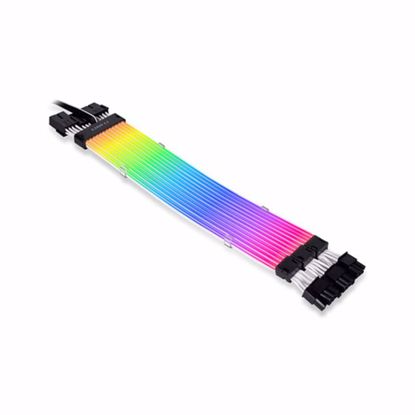 Fotografija izdelka Kabel Lian Li Strimer Plus V2 Triple 8-Pin RGB PCIe, za grafično kartico, 30 cm
