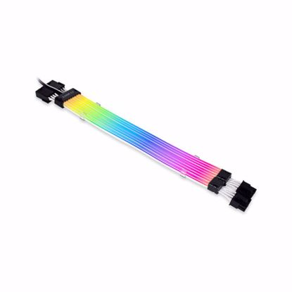 Fotografija izdelka Kabel Lian Li Strimer Plus V2 Dual 8-Pin RGB, PCIe, za grafčno kartico, 30 cm