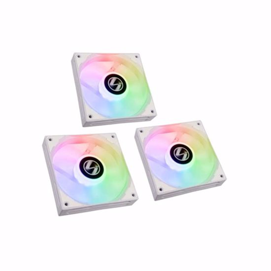 Fotografija izdelka Ventilator za ohišje Lian Li ST120 RGB PWM 120mm, 3 Pack + kontroler , bel