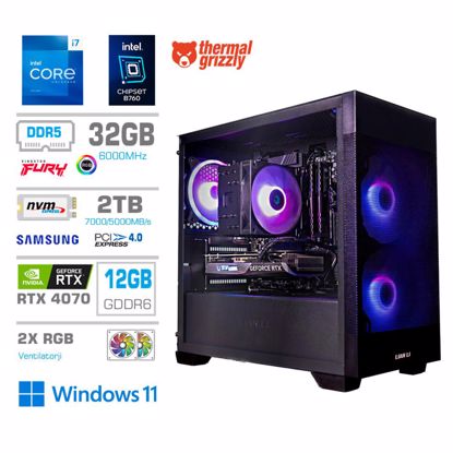 Fotografija izdelka Računalnik MEGA MT S7X GAMER i7-13700/RTX4070/32GB-DDR5/1TB-4.0/750W/Win11Home/črna RGB