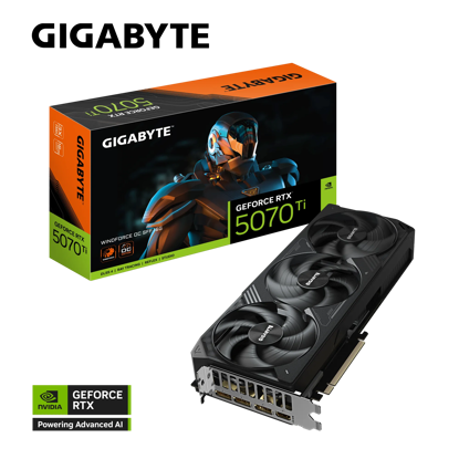 Fotografija izdelka Grafična kartica GIGABYTE GeForce RTX 5070 Ti WINDFORCE OC SFF 16G, 16GB GDDR7, PCI-E 5.0