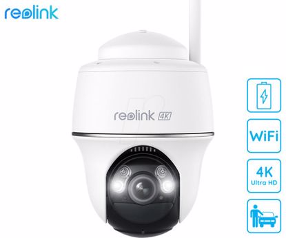 Fotografija izdelka Reolink ARGUS B440 IP kamera, 4K 8MP Ultra HD, Dual WiFi, baterija, vrtenje in nagibanje, IR nočno snemanje, LED reflektorji, aplikacija, vodoodporna, dvosmerna komunikacija, bela