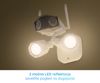 Fotografija izdelka Reolink FLOODLIGHT F750W IP kamera, dva objektiva, 4K 8MP Ultra HD, WiFi, 180° snemalni kot, IR nočno snemanje, LED reflektorji, aplikacija, IP66 vodoodpornost, dvosmerna komunikacija, bela