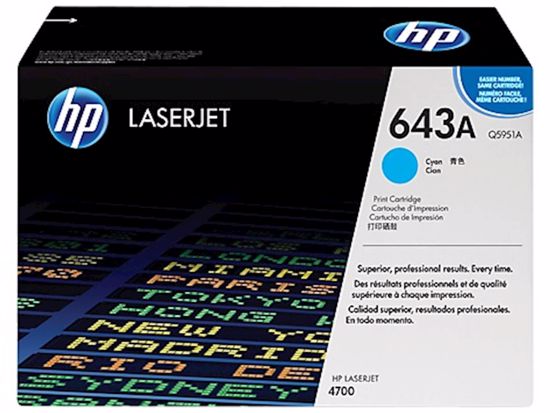 Fotografija izdelka Toner HP Q5951A 643A Moder Original
