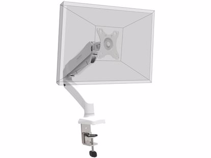 Fotografija izdelka Namizni nosilec PORT za monitor, do 32", max 8 kg, aluminj, bel / eregonomska
