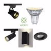 Fotografija izdelka WOOX R5143 Smart WiFi LED GU10 4,9W Crystal Clear 2700K-6500K PAR16 zatemnilna pametna žarnica