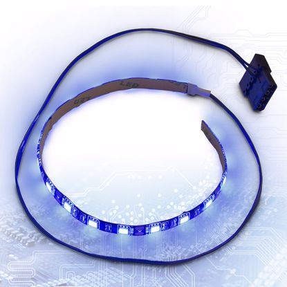 Fotografija izdelka INTER-TECH LED Strip 30cm Molex LED trak modra osvetlitev