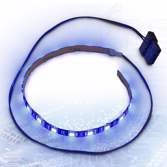 Fotografija izdelka INTER-TECH LED Strip 30cm Molex LED trak modra osvetlitev