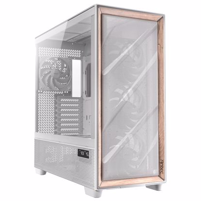 Fotografija izdelka ANTEC Flux PRO White Full Tower okno leseno belo/rjavo gaming ohišje