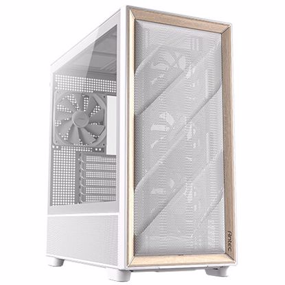 Fotografija izdelka ANTEC Flux midi-ATX okno leseno belo/rjavo gaming ohišje