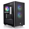 Fotografija izdelka THERMALTAKE VERSA H16 TG ARGB microATX okno gaming črno ohišje