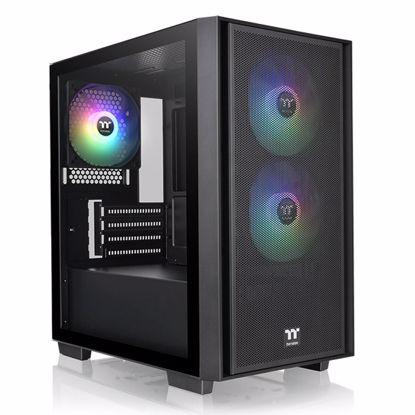 Fotografija izdelka THERMALTAKE VERSA H16 TG ARGB microATX okno gaming črno ohišje