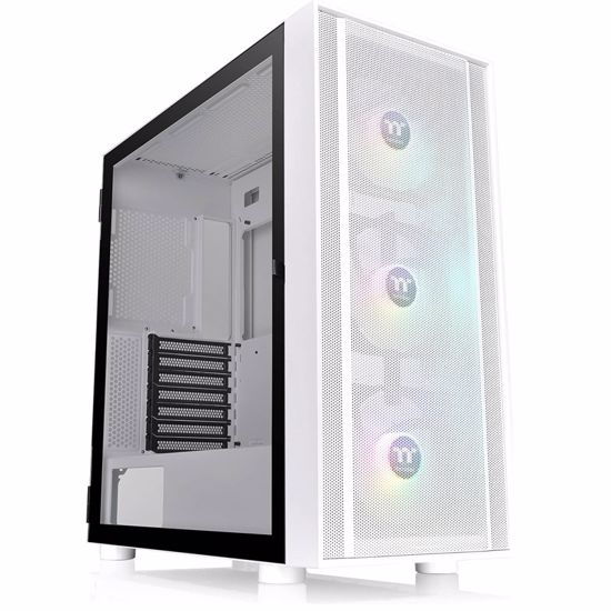 Fotografija izdelka THERMALTAKE H570 TG ARGB Snow Mid-ATX okno belo ohišje