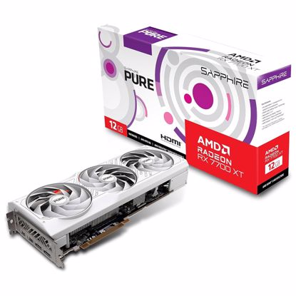 Fotografija izdelka SAPPHIRE Pure Radeon RX 7700 XT 12GB GDDR6 GAMING (11335-03-20G) bela grafična kartica