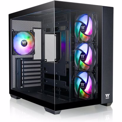 Fotografija izdelka THERMALTAKE VIEW 380 TG ARGB Midi-ATX BTF okno črno ohišje