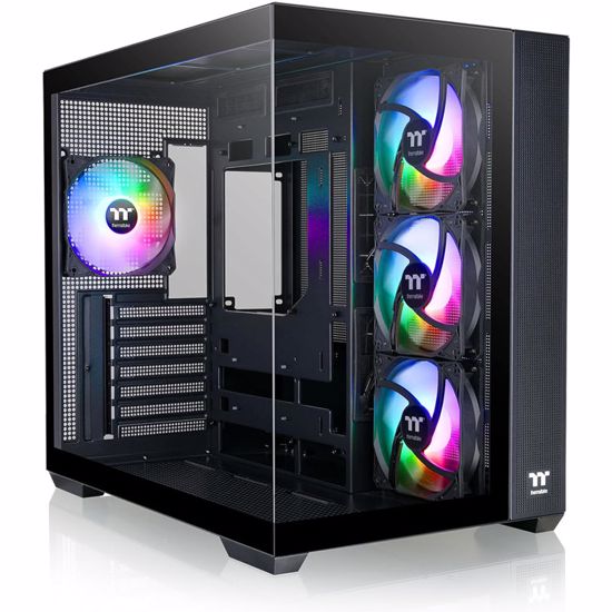 Fotografija izdelka THERMALTAKE VIEW 380 TG ARGB Midi-ATX BTF okno črno ohišje