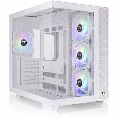 Fotografija izdelka THERMALTAKE VIEW 380 TG ARGB Snow Midi-ATX BTF okno belo ohišje