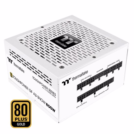 Fotografija izdelka THERMALTAKE Toughpower GF A3 Snow 850W - TT Premium Edition 80Plus Gold beli modularni napajalnik