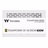Fotografija izdelka THERMALTAKE Toughpower GF A3 Snow 850W - TT Premium Edition 80Plus Gold beli modularni napajalnik