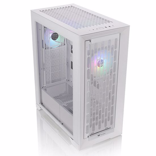 Fotografija izdelka THERMALTAKE CTE T500 TG ARGB Snow Full Tower okno gaming belo ohišje