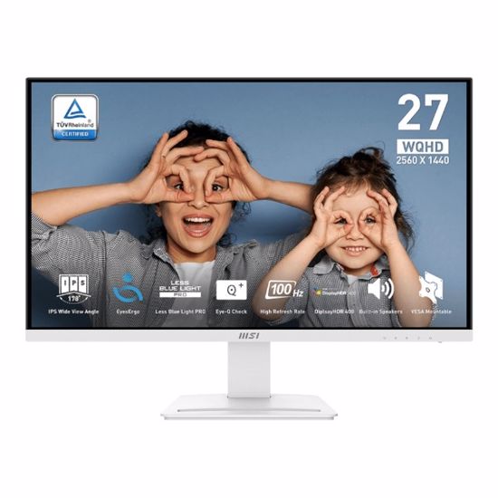 Fotografija izdelka Zaslon MSI PRO MP273QW E2 27" / WQHD / IPS / 100Hz / 1ms MPRT (bel)