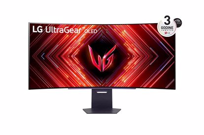 Fotografija izdelka Monitor LG 44,5" OLED 45GS95QE-B UltraGear ukrivljen, 3440x1440, 2x HDMI, DP, USB, 240Hz