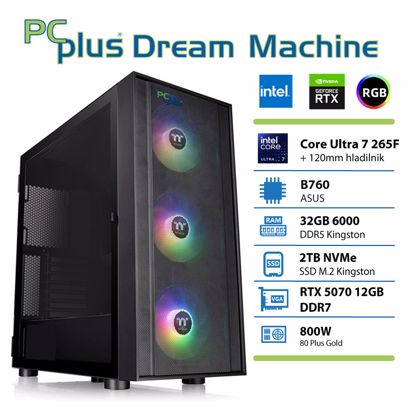 Fotografija izdelka PCPLUS Dream Machine Ultra 7 265F 32GB 2TB SSD RTX 5070 12GB gaming DOS