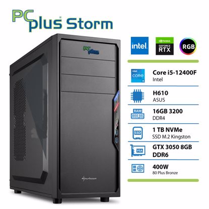 Fotografija izdelka PCPLUS Storm i5-12400F 16GB 1TB NVMe SSD GeForce RTX 3050 8GB gaming DOS