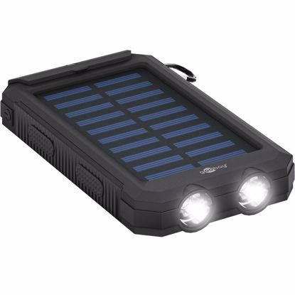 Fotografija izdelka GOOBAY PowerBank 8.0 na sončne celice svetilka 8000 mAh črna prenosna baterija