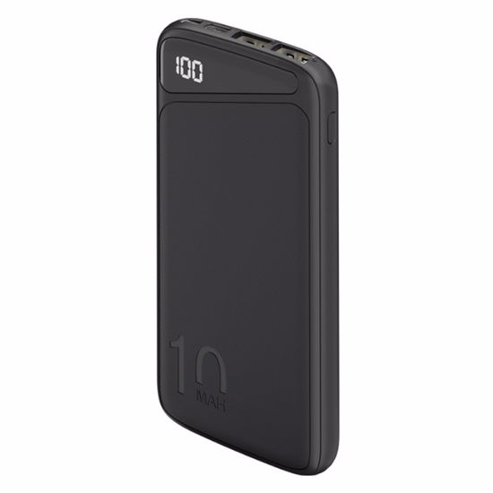Fotografija izdelka GOOBAY PowerBank Slimline 10.000 mAh črna prenosna baterija