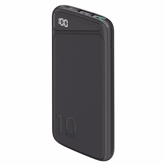 Fotografija izdelka GOOBAY PowerBank 10.000 mAh USB-C Quick-Charge 3.0 črna prenosna baterija