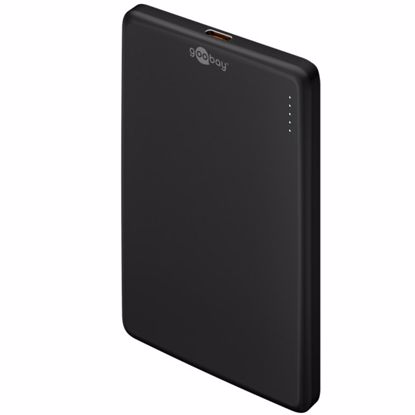 Fotografija izdelka GOOBAY Magnetic Wireless PowerBank 5.000 mAh črna brezžična prenosna baterija