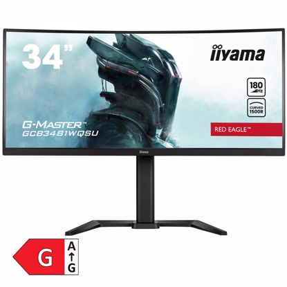 Fotografija izdelka IIYAMA Red Eagle G-master GCB3481WQSU-B1 86,4cm (34") UWQHD VA 180Hz DP/HDMI FreeSync zvočniki ukrivljen gaming monitor