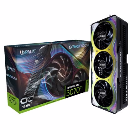 Fotografija izdelka PALIT GameRock GeForce RTX 5070Ti OC 16GB GDDR7 (NE7507TH19T2-GB2030G) gaming grafična kartica