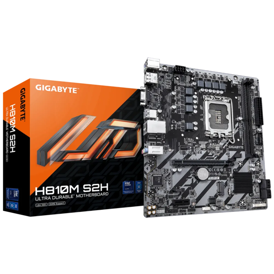Fotografija izdelka GIGABYTE H810M S2H, DDR5, SATA3, DP, USB3.2Gen1, LGA1851 mATX
