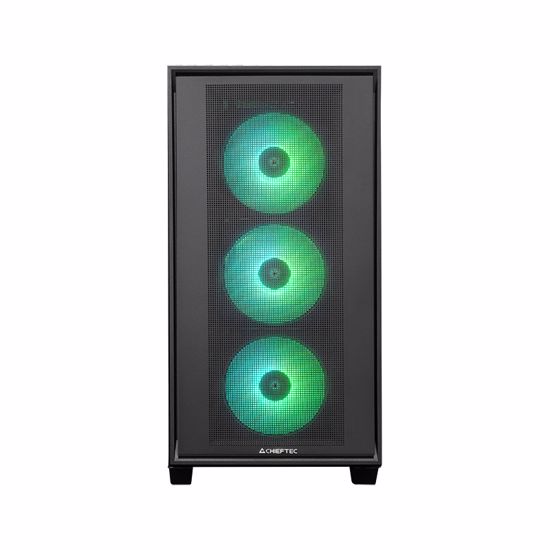 Fotografija izdelka Chieftec HUNTER 3 USB-C ATX RGB ohišje, črno