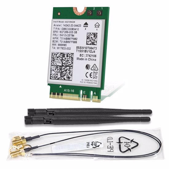 Fotografija izdelka ASROCK AX210NGW M.2 2230 Wi-Fi 6E BT 5.2 kit mrežna kartica