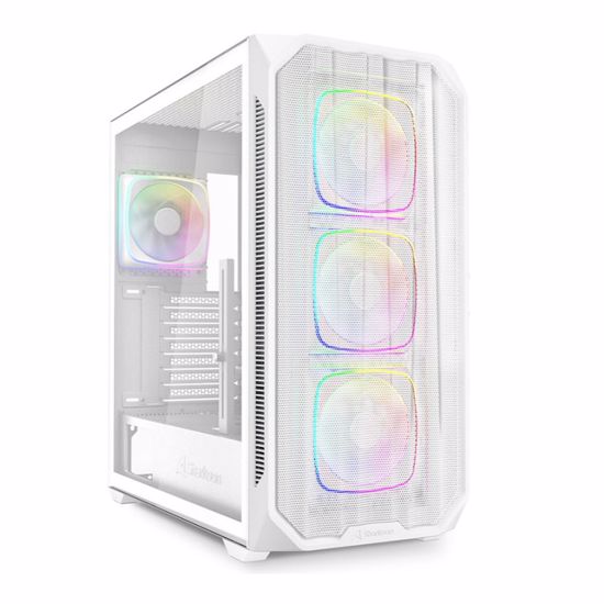 Fotografija izdelka SHARKOON AK5M RGB midiATX okno belo ohišje