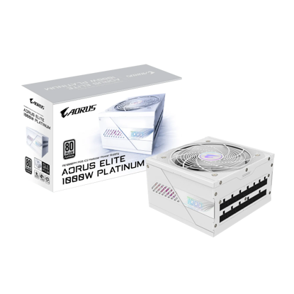 Fotografija izdelka Gigabyte AORUS Elite P1000W PLATINUM ICE modularni napajalnik
