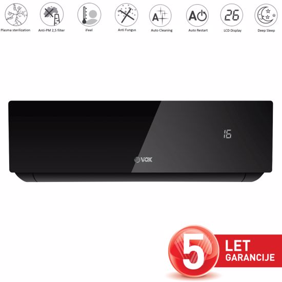 Fotografija izdelka VOX klima naprava IJP12-PCPMWB [WiFi, Plasma Ster., Anti-PM 2.5, black]