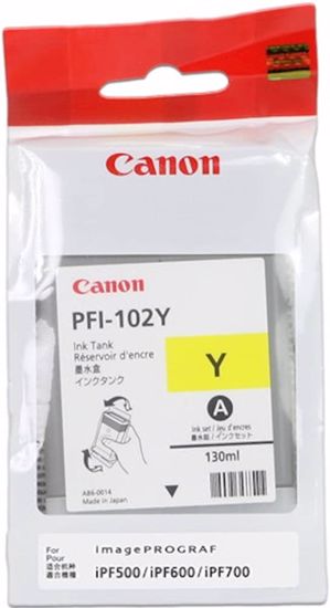 Fotografija izdelka Kartuša Canon PFI-102 Rumena Original