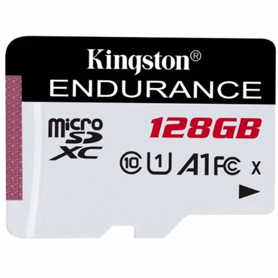 Fotografija izdelka KINGSTON High Endurance microSD 128GB Class 10 UHS-I U3 (SDCE/128GB) spominska kartica