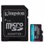 Fotografija izdelka KINGSTON Canvas Go! Plus microSD 256GB Class 10 UHS-I U3 V30 A2 adapter (SDCG4/256GB) spominska kartica