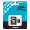 Fotografija izdelka KINGSTON Canvas Go! Plus microSD 256GB Class 10 UHS-I U3 V30 A2 adapter (SDCG4/256GB) spominska kartica