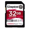 Fotografija izdelka KINGSTON Canvas React Plus SD 256GB Class10 UHS-II (SDR2/256GB) spominska kartica