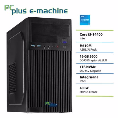 Fotografija izdelka PCPLUS e-machine i5-14400 16GB DDR5 1TB SSD namizni računalnik