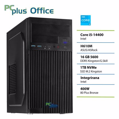 Fotografija izdelka PCPLUS e-office i3-14100 16GB DDR5 1TB SSD namizni računalnik
