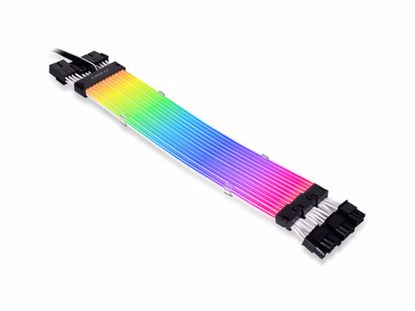 Fotografija izdelka Kabel Lian Li Strimer Plus V2 Triple 8-Pin RGB PCIe, za grafično kartico, 30 cm